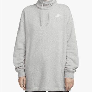 Nike NWT Women's Club Fleece Lined Mock Neck Oversized Sweatshirt Medium